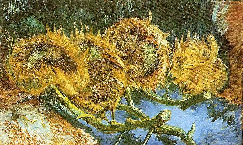 Vincent Van Gogh Four Cut Sunflowers